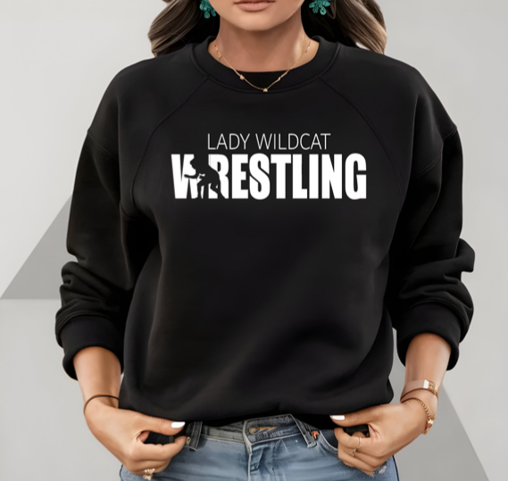 WW Lady Wildcats Wrestling Crewneck Sweatshirt