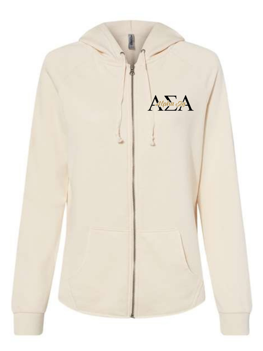Alpha Sigma Alpha Hooded zip up