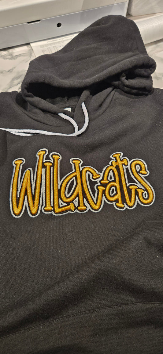 Wildcats Puff Embroidered Hoodie Bella Canva hoodie