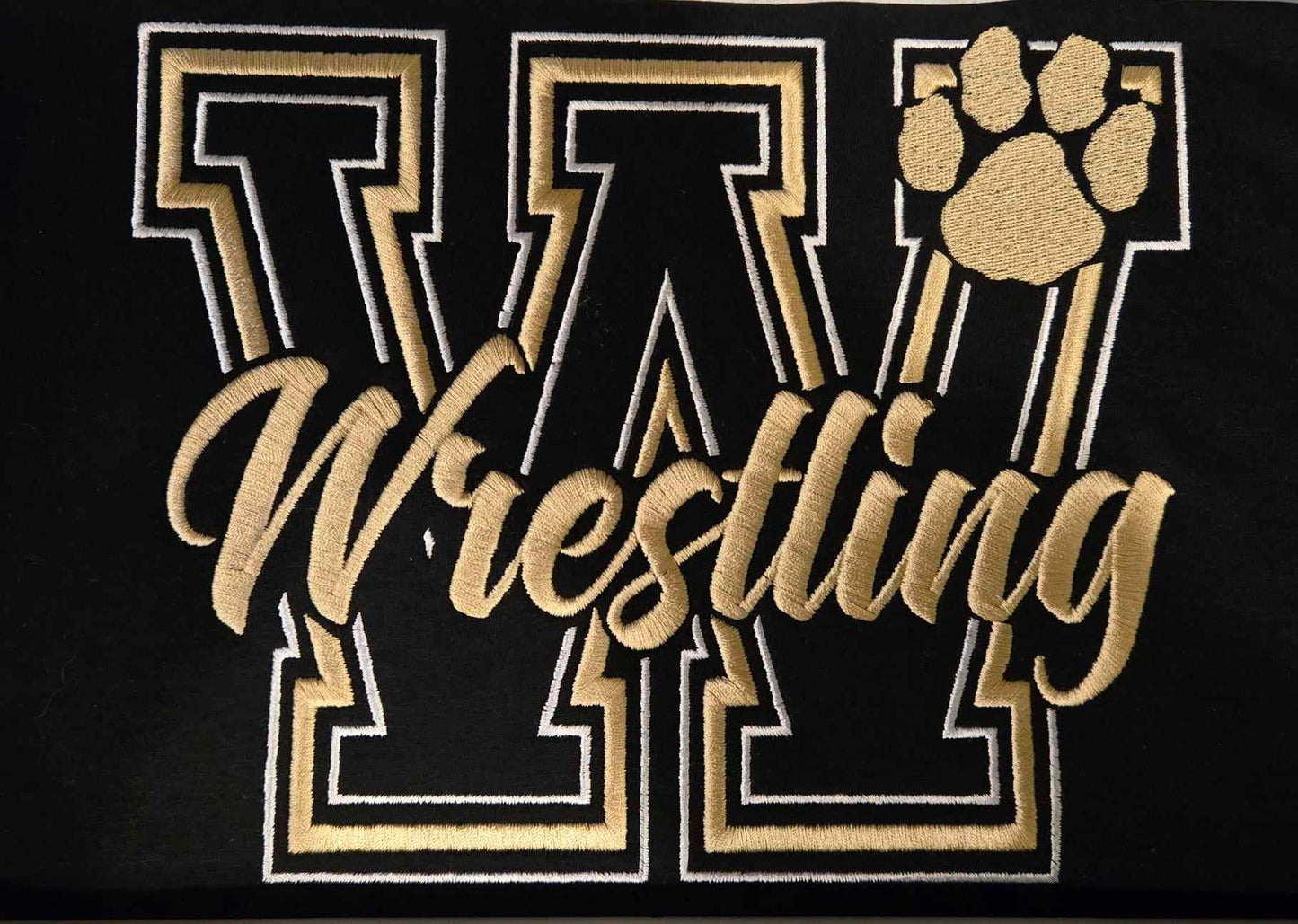 Embroidered Wildcat Black/Grey Hoodies Pick your sport!