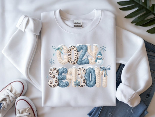 Faux Yarn Holiday printed design Crewneck Sweatshirt