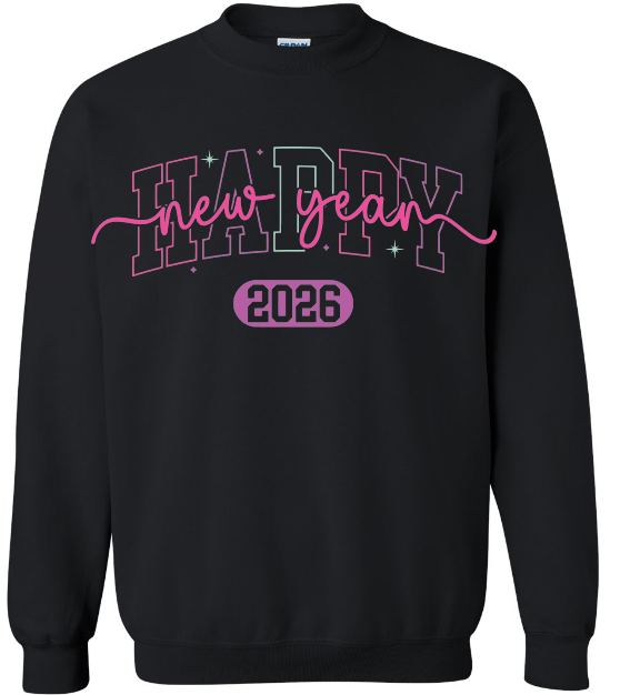 Happy New Year 2026 Black Crew