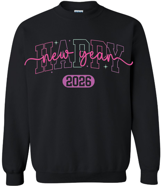 Happy New Year 2026 Black Crew