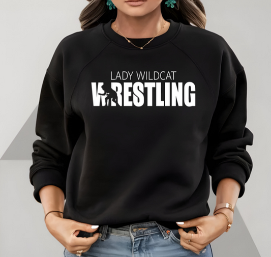 WW Lady Wildcats Wrestling Crewneck Sweatshirt