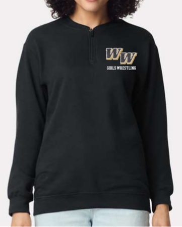 WW Lady Wildcats Wrestling 1/4 Zip Embroidered