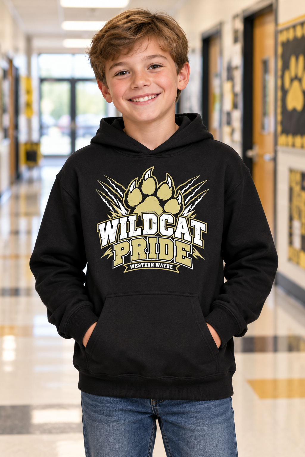 Wildcat Pride Claw Design T-shirt, Long Sleeve, Crewneck or Hoodie Youth and Adults