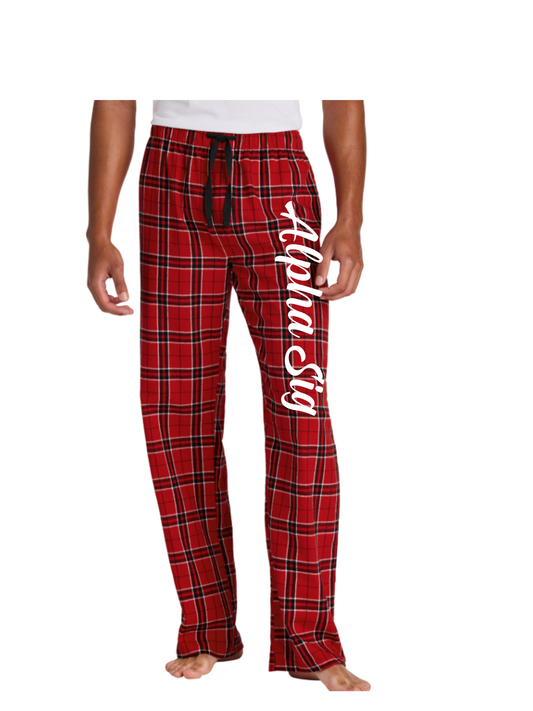 Alpha Sig Pajama pants Flannel