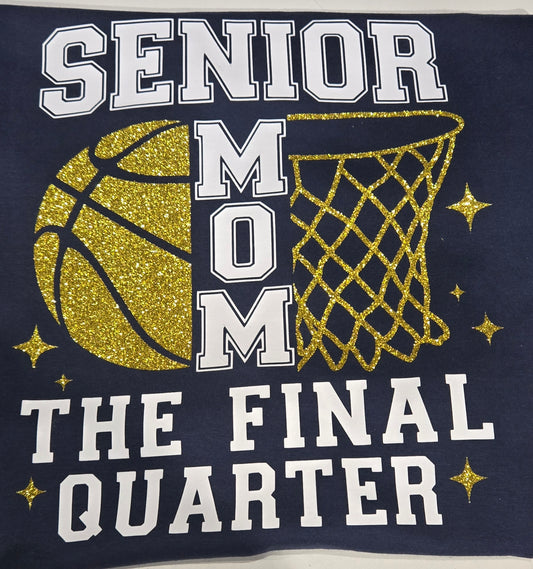 Senior Mom Basketball Shirt-  Please choose local pick up at check out!